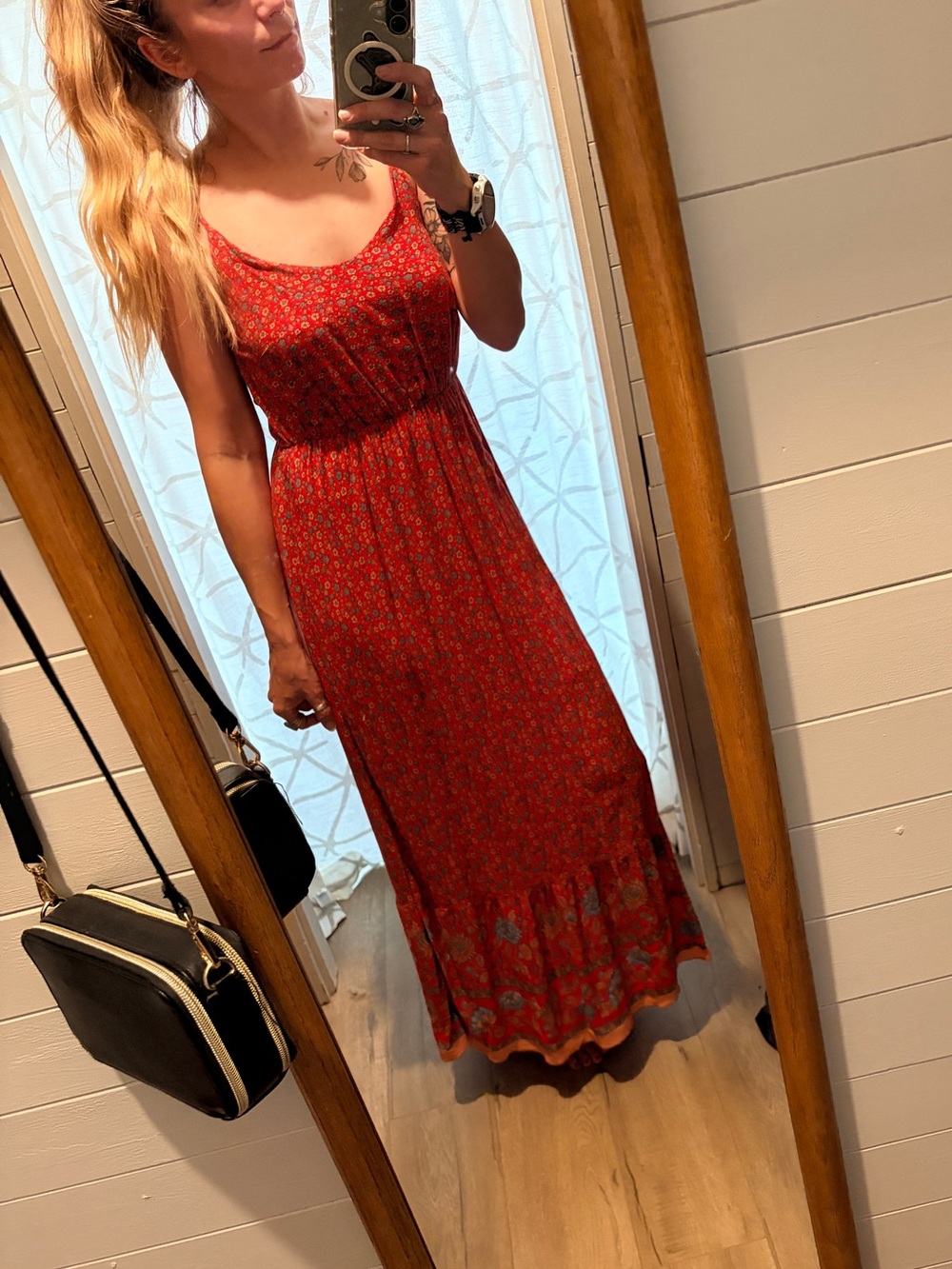 Red Floral Summer Dress
